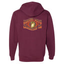 Eye of the Frog Zip-Up Hoodie - Maroon