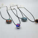 Double-Sided Glass Pendant Necklace - Assorted Designs