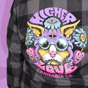 Aviation Cat Flannel Shirt - Black