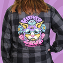 Aviation Cat Flannel Shirt - Black