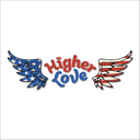 Higher Love Patriotic Winged Sticker