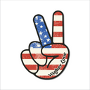 Patriotic Peace Sign Sticker