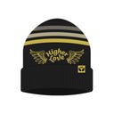 Striped Knit Beanie - Black